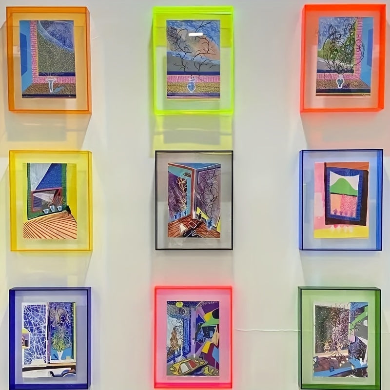 VividFrame – Cadre photo transparent coloré pour mur et table