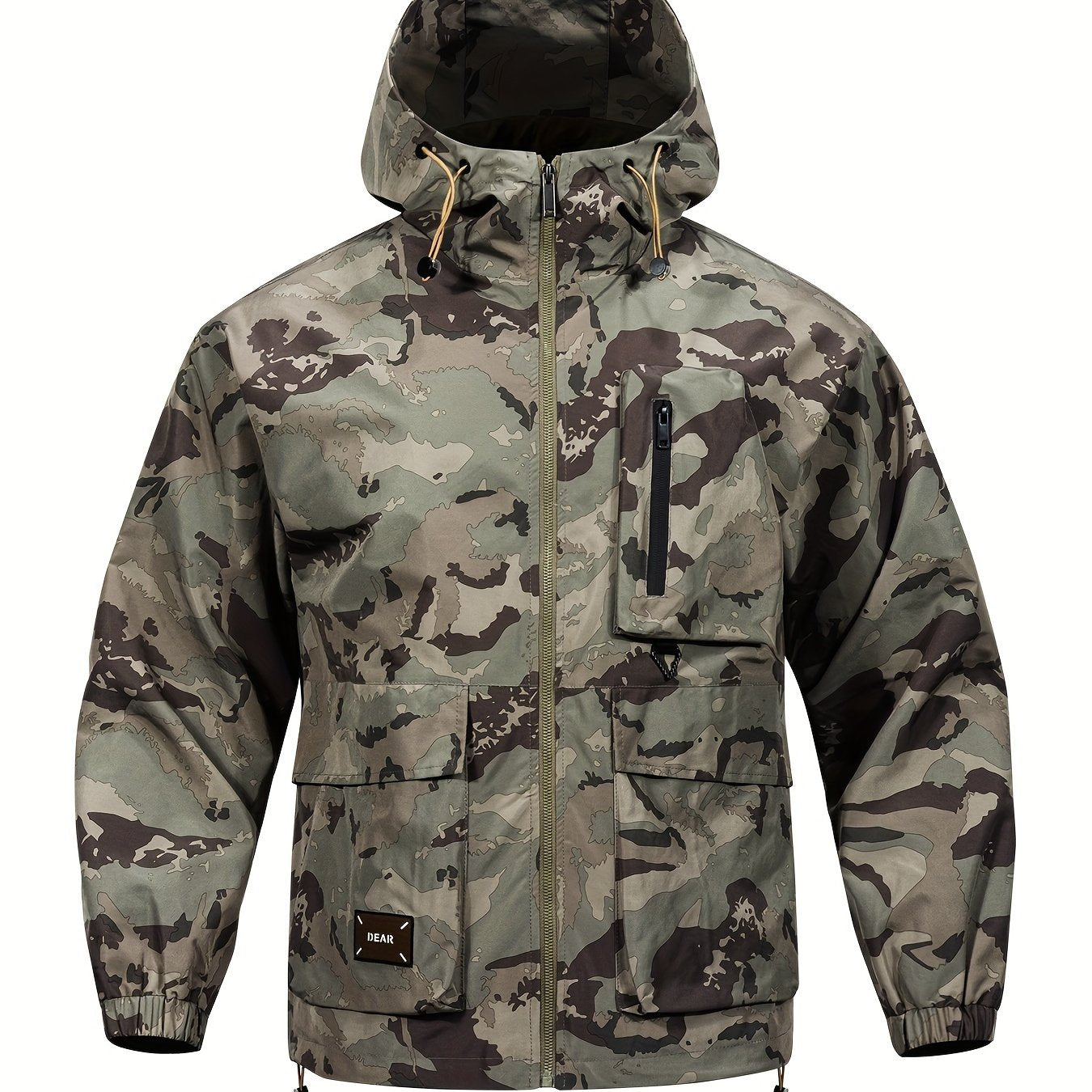 Veste pour homme avec motif camouflage et capuche – décontractée et confortable