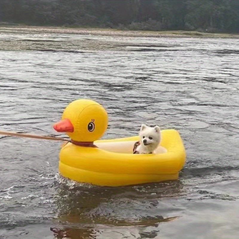 Bouée gonflable en forme de canard pour chiens, pour des jeux d'eau en toute sécurité