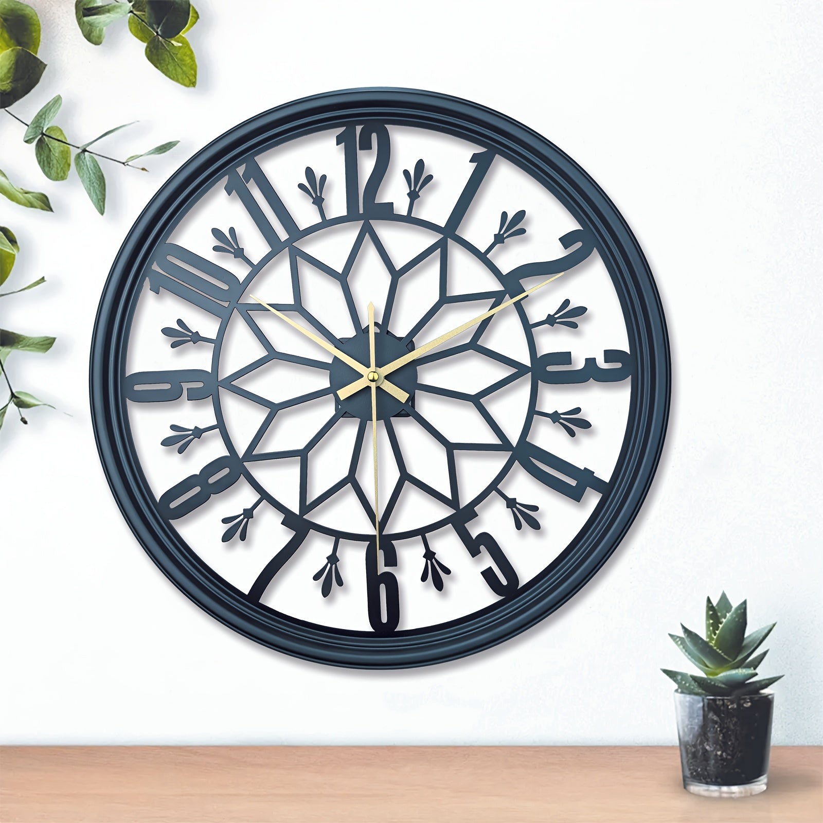 Horloge Murale Industrielle 30cm Mouvement Silencieux Vintage en Métal | Sansotis