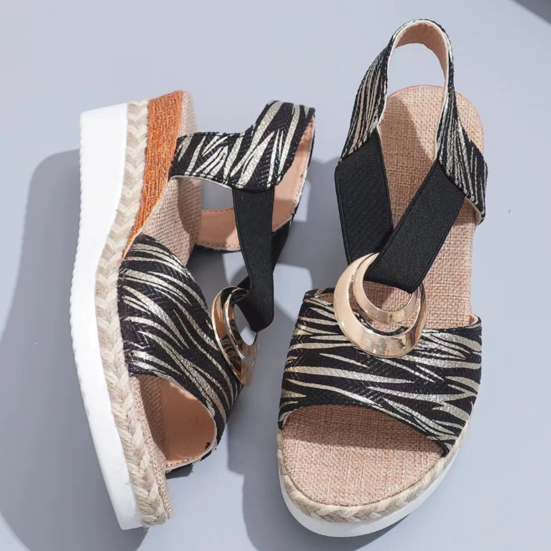 Éléganza™ | Sandales Compensées | Confort & Style pour l’Été