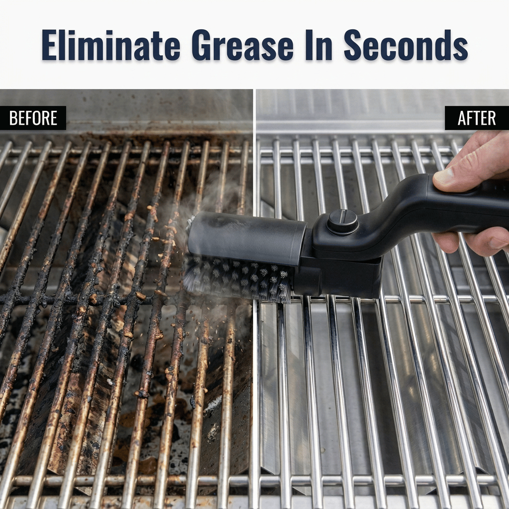 Brosse de nettoyage pour barbecue — gril propre en quelques secondes