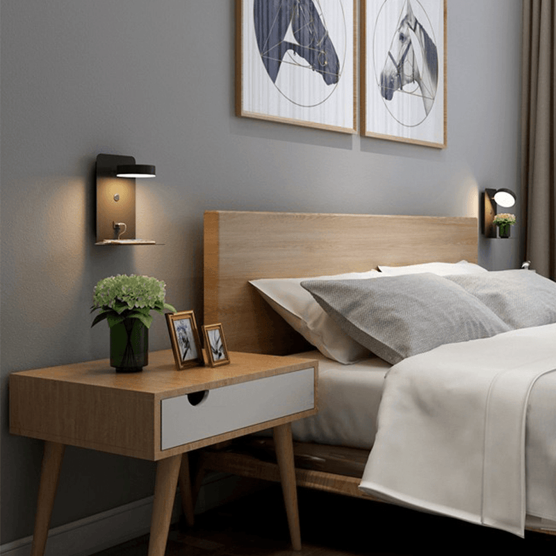 Lampe de nuit BrightSpot avec chargeur – Lampe de bureau LED rotative à 330° avec station de chargement USB-C