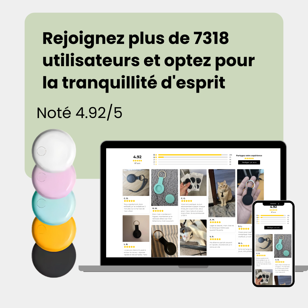 Traceur GPS pour Animaux de Compagnie - Narsago - ANDROID / iOS