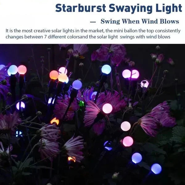 Lampes Solaires de Jardin – Éclairage Starburst Oscillant