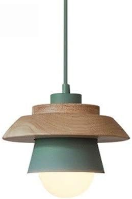 Lampe suspendue Bois Aluminium Scandinave Noir Rose Vert Gris Blanc E27 Salon Salle à manger | Sansotis