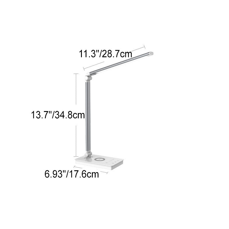 Lampe de bureau LED USB pliable à poignée carrée intelligente minimaliste