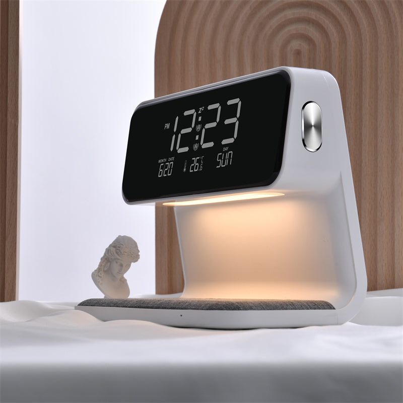 Lampe de chevet 3 en 1 avec chargeur et horloge
