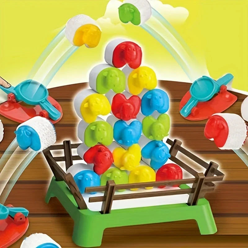 Jeu de société avec mouton sauteur