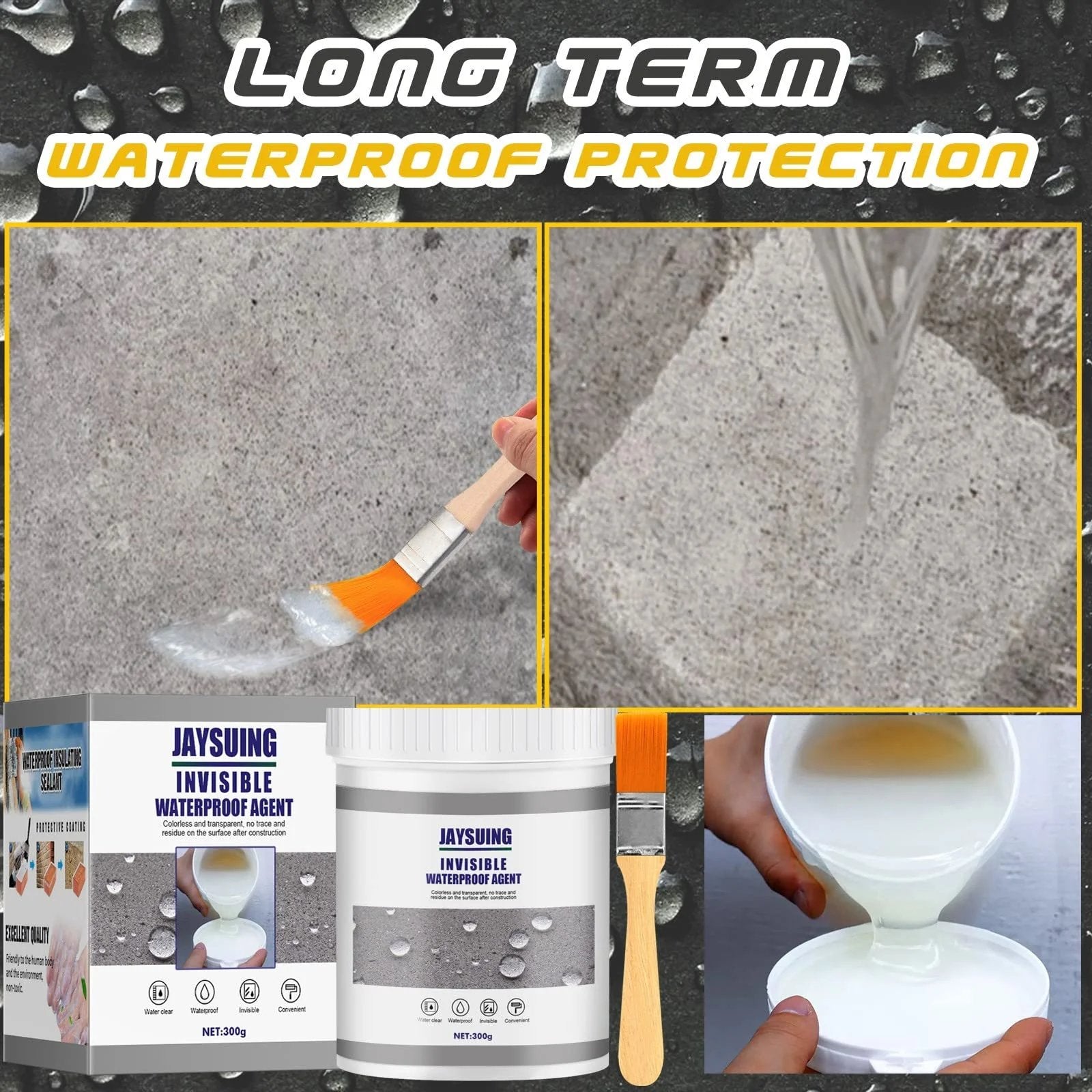Scellant Anti-Fuites | Invisible & Imperméable | Pour Fissures, Toits et Murs