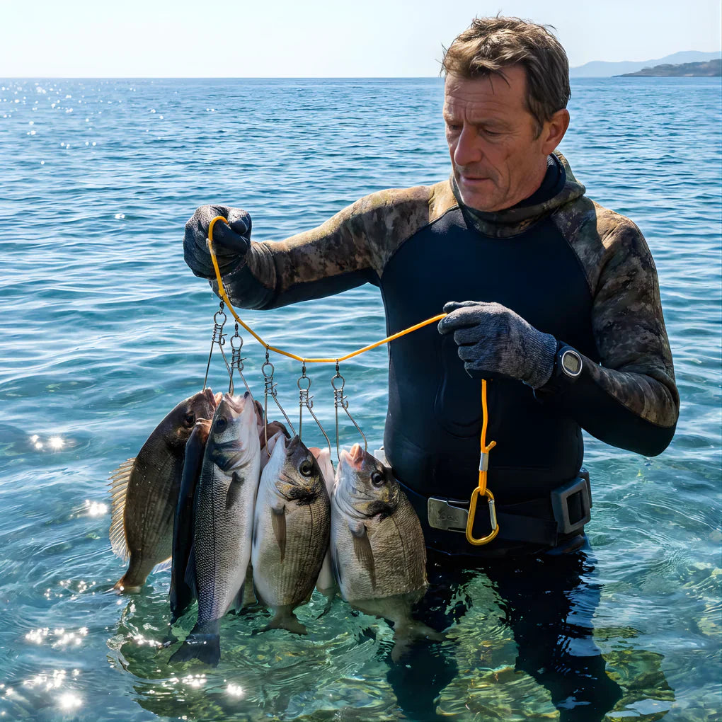 Verrou à poisson avec corde en nylon