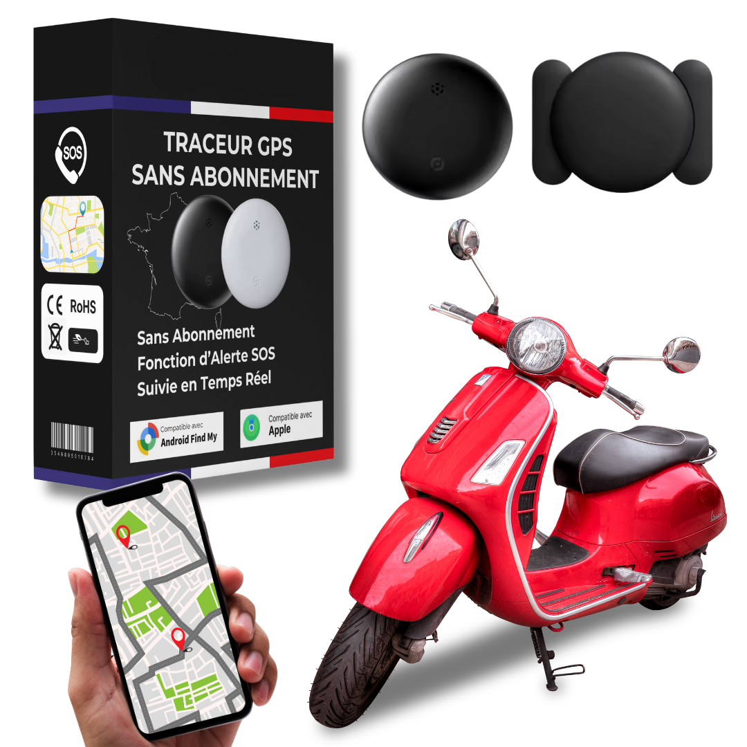 Traceur GPS Moto Sans Abonnement Android & iOS Find My – Sécurité Antivol Sans Abonnement
