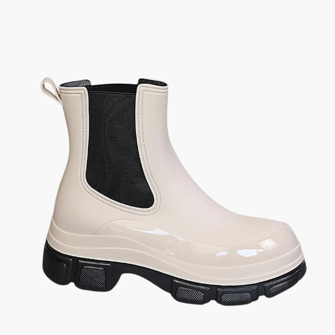 Bottines Chelsea pour femme avec empiècements élastiques et semelle structurée