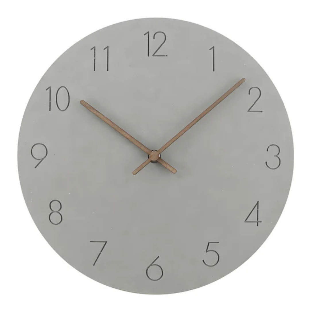 Große Holz-Wanduhr – Design minimaliste avec mécanisme indépendant