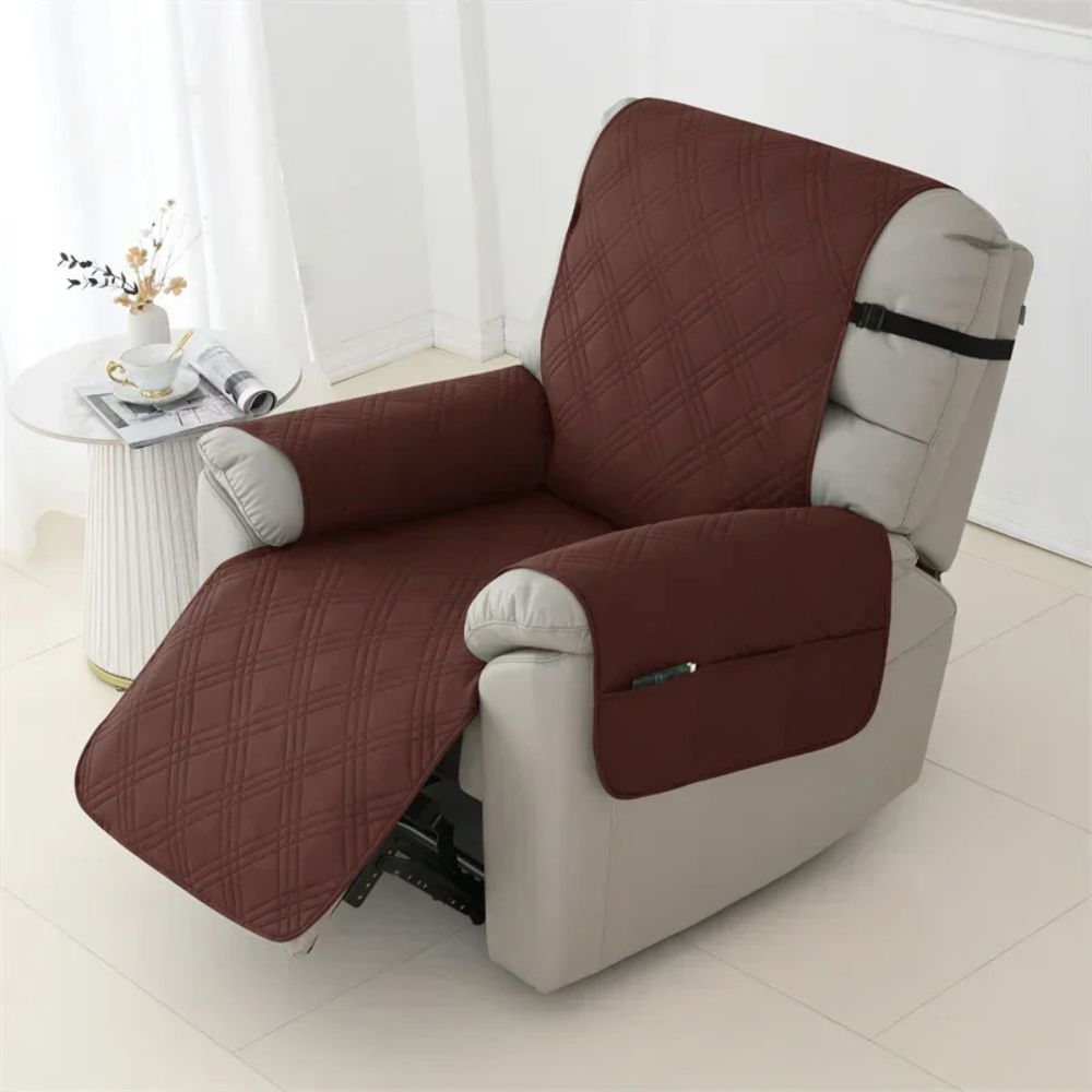 Housse de fauteuil inclinable matelassée imperméable en polyester, lavable en machine, résistante aux griffes et à la fourrure