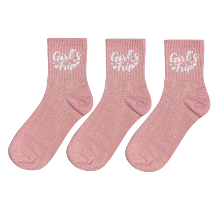 Chaussettes "Girls Trip" Pailletées – Confort, Style Rétro & Brillance Originale