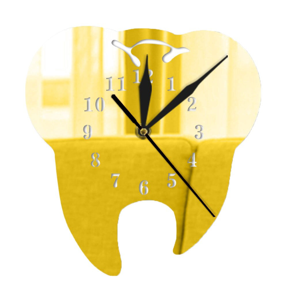 Horloge murale dentaire | Design moderne à dents noires.