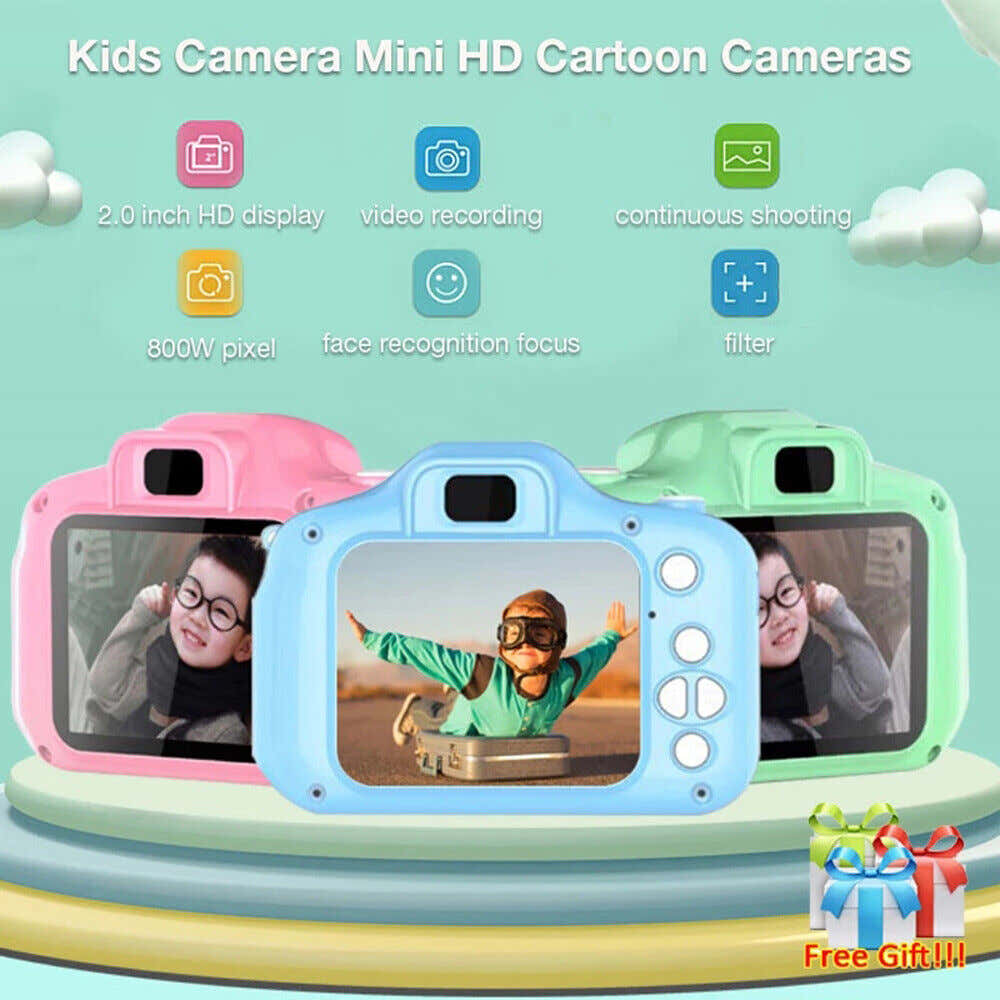 Appareil photo numérique compact pour enfants, rétro, capteur 13 mégapixels, vidéo Full HD 1920×1080, écran LCD IPS 2,0 pouces