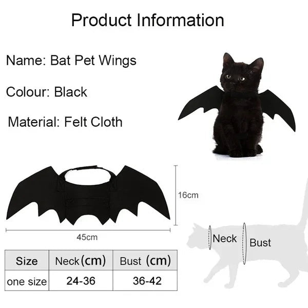 Costume d'Halloween aile de chauve-souris pour animaux de compagnie