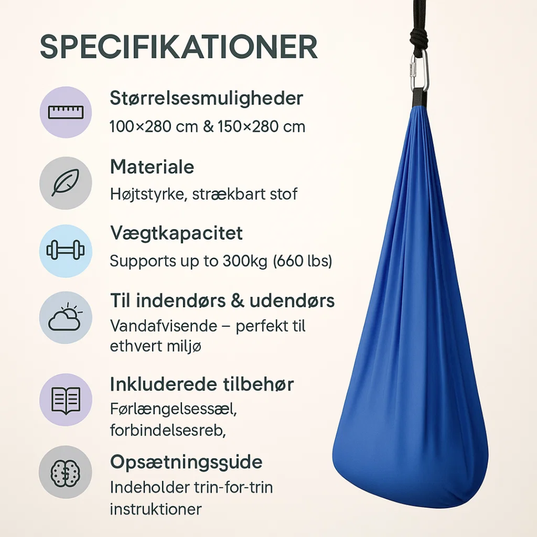 CalmSwing | Balançoire Sensorielle Thérapeutique pour l’Autisme – Usage Intérieur & Extérieur