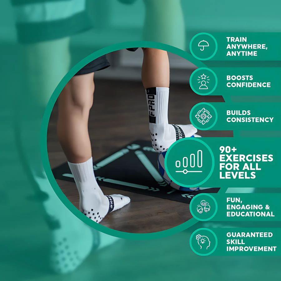 Tapis d’Entraînement Football Pro + Programme Vidéo