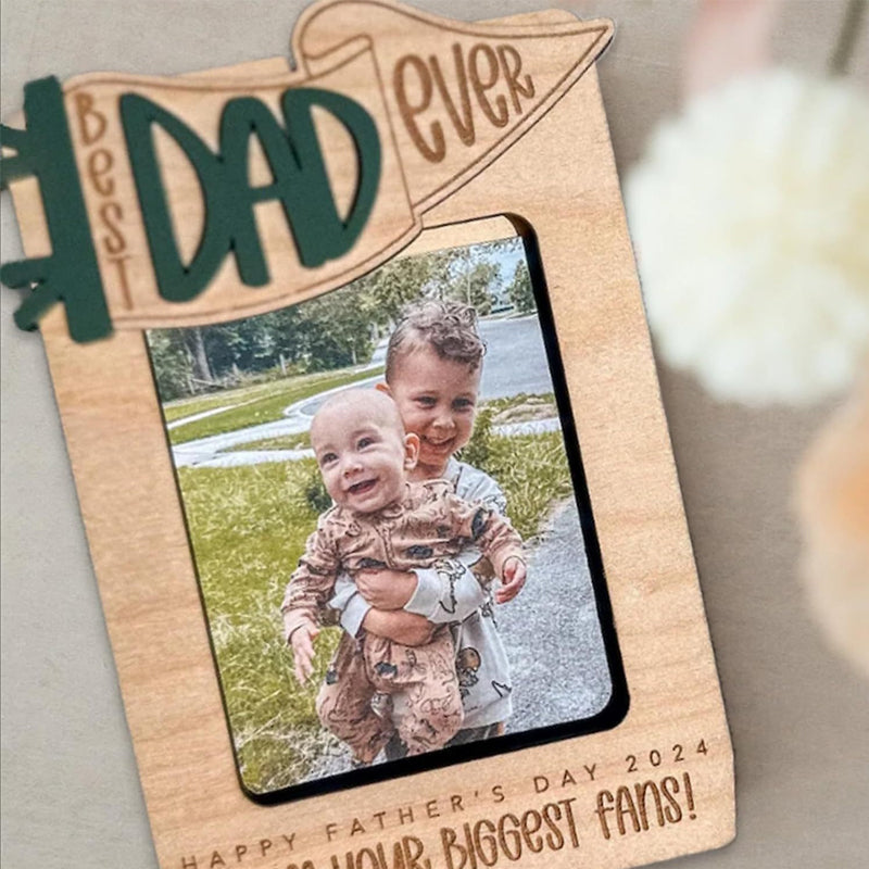 Cadre photo pour réfrigérateur, cadeau de fête des pères