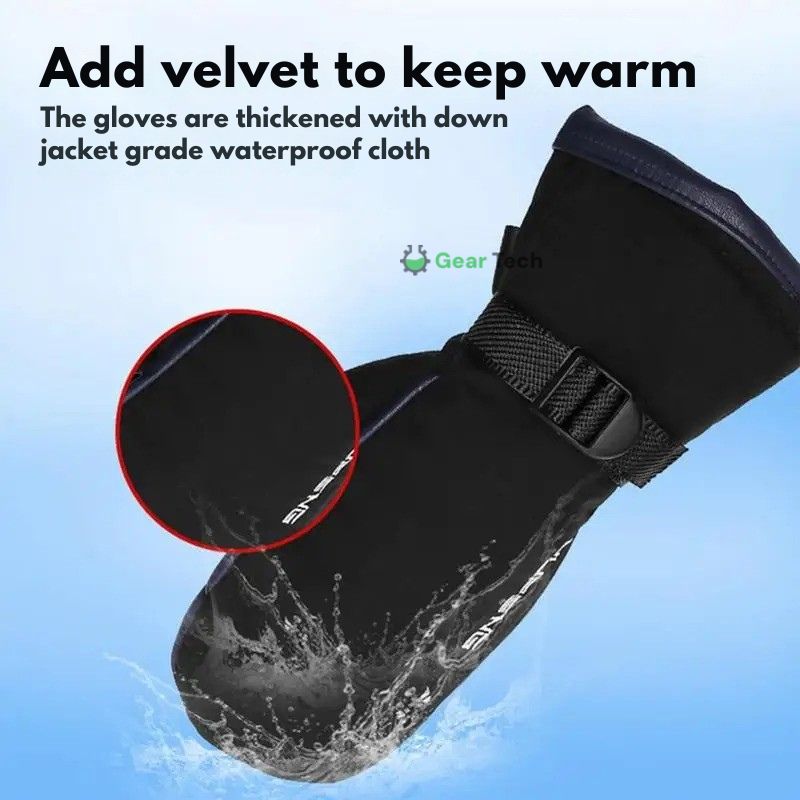Gants chauffants USB double face étanches avec paume antidérapante, 3 niveaux de chaleur, compatibles écran tactile