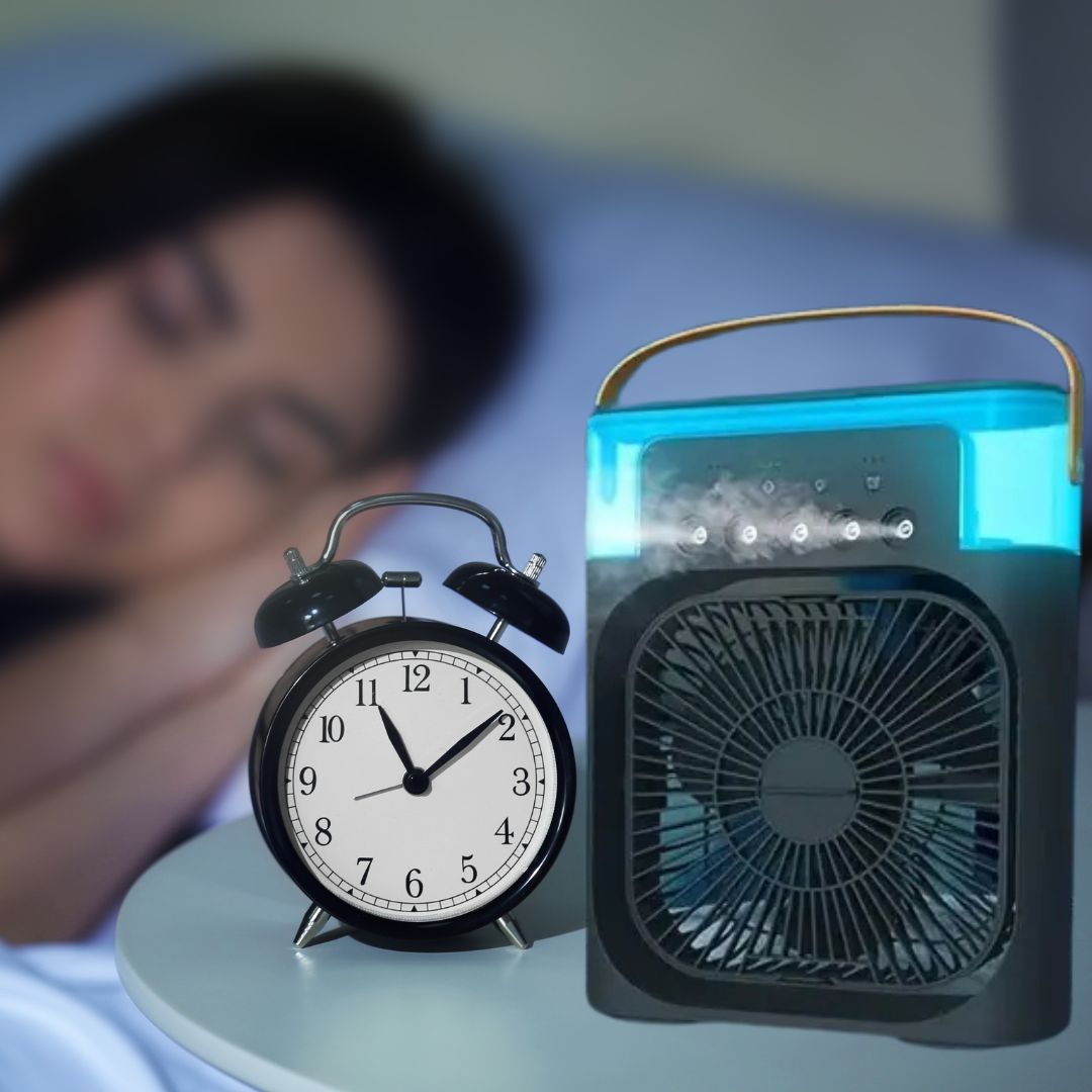 Refroidisseur d'air et humidificateur 3-en-1 avec brume émise