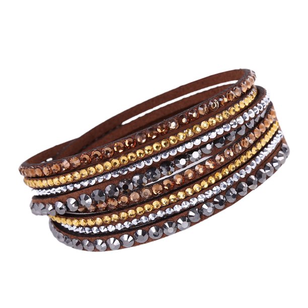 Bracelet superposé pour femmes, bijoux en strass