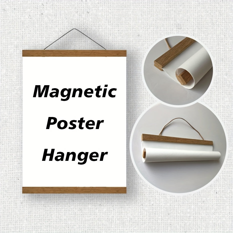 Porte-affiche magnétique en bois – Décoration murale simple et élégante