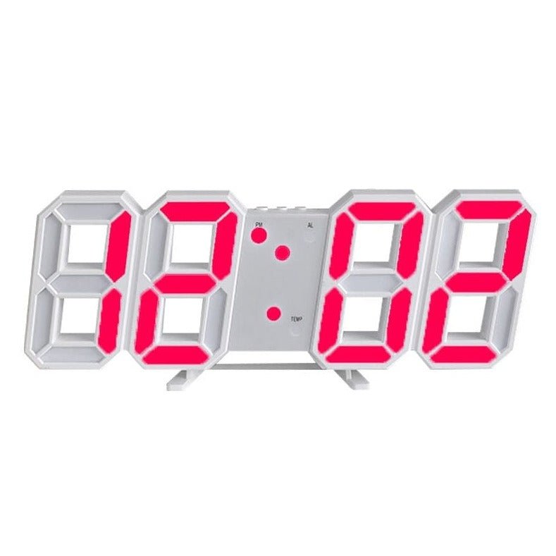 Horloge murale numérique LED 3D – Design moderne avec fonction de gradation et visibilité optimale