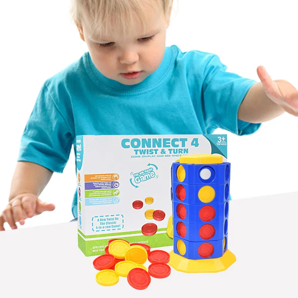 Jeu de société stratégique 3D Twist Four-in-a-Row
