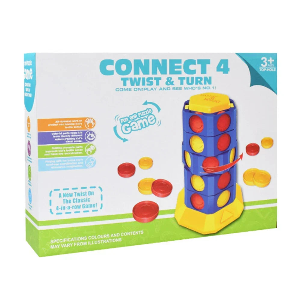 Jeu de société stratégique 3D Twist Four-in-a-Row