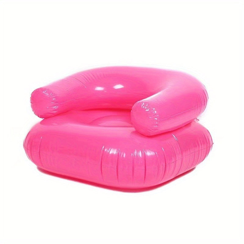 Chaise longue gonflable pour adultes avec design transparent et coussin de confort