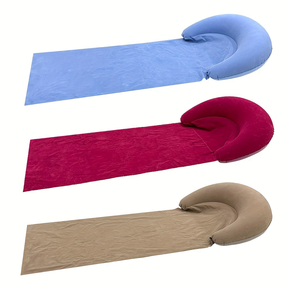 Matelas de plage gonflable confortable avec appui-tête pour la plage et le camping