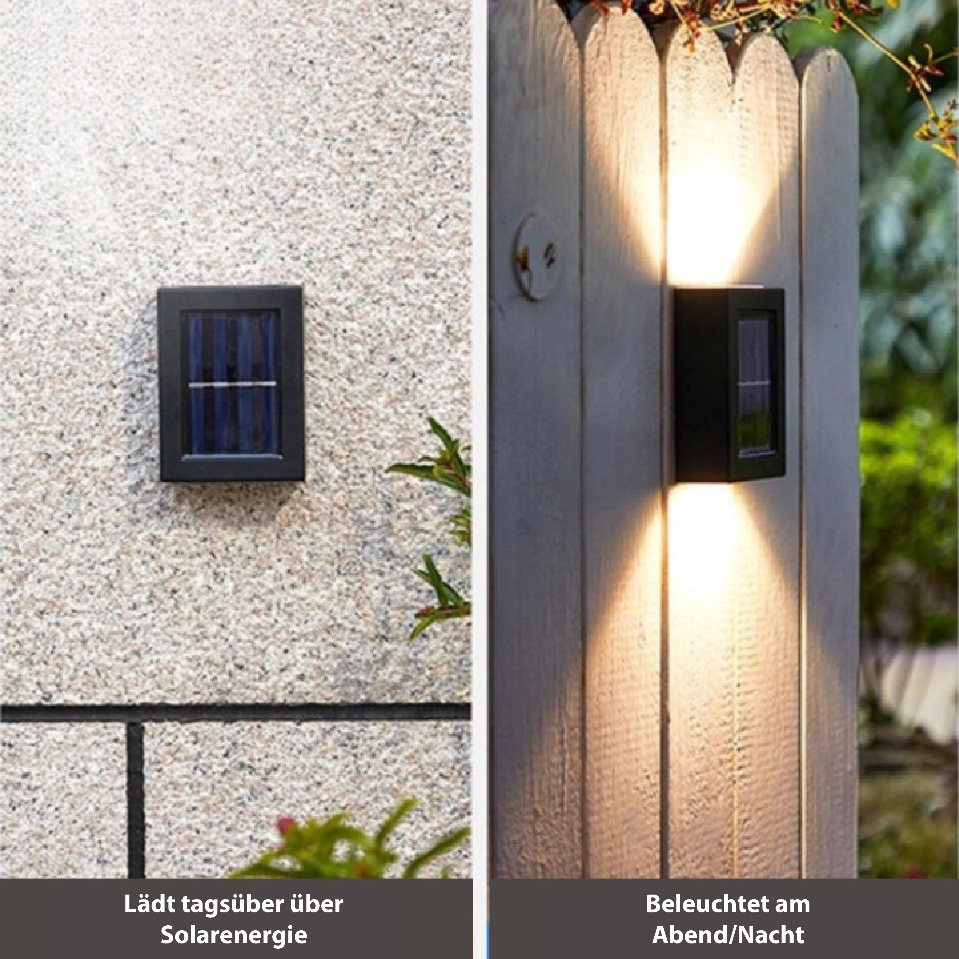 Lampe d'extérieur solaire LED sans fil Blanc chaud 3000K Résistant aux intempéries IP65 Capteur de mouvement Éclairage mural Terrasse Jardin Balcon Éclairage de jardin économe en énergie 8 heures d'autonomie de la batterie | Sansotis
