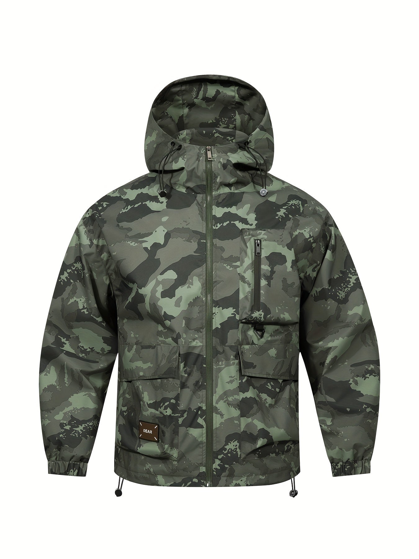 Veste pour homme avec motif camouflage et capuche – décontractée et confortable