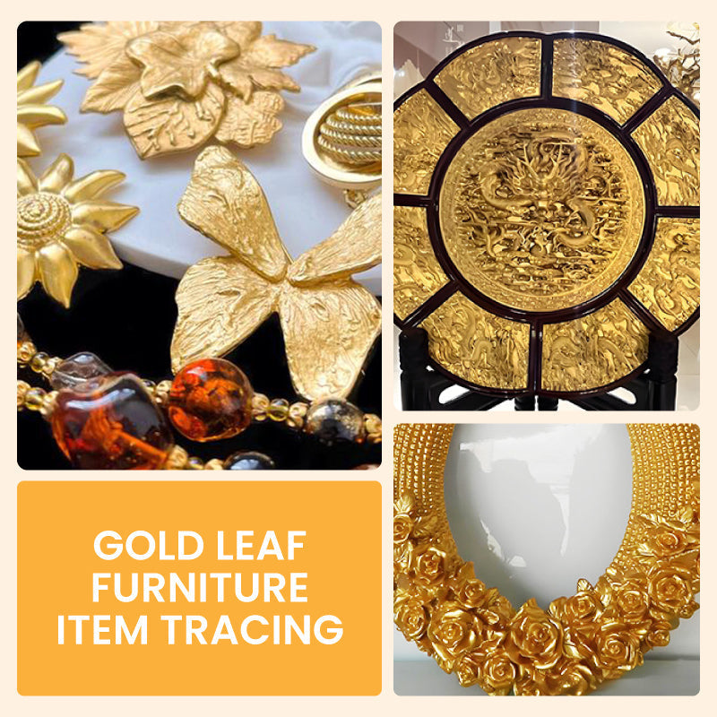 Peinture Métallisée Effet Feuille d'Or — Finition Brillante (pinceau inclus)