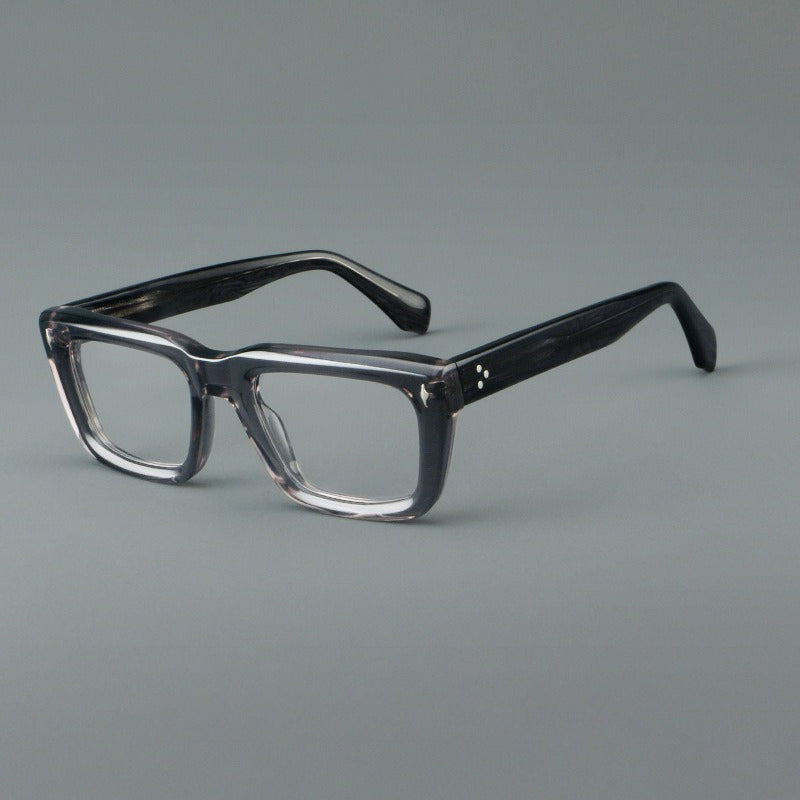 Majeed Monture de lunettes rectangulaires rétro en acétate