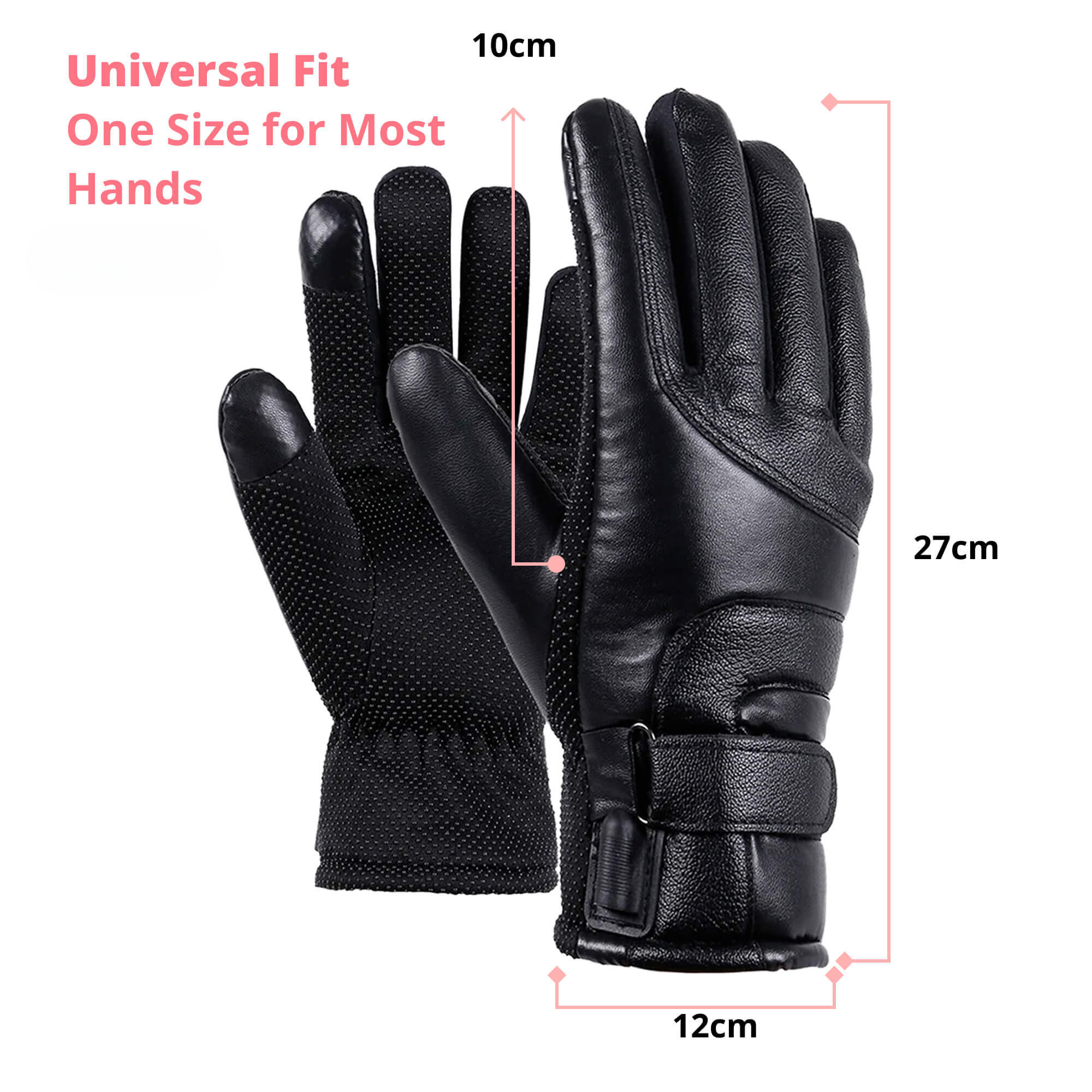 Gants chauffants pour femmes — Gants d'hiver hydrofuges thermiques avec écran tactile — Conception USB rechargeable | Sansotis