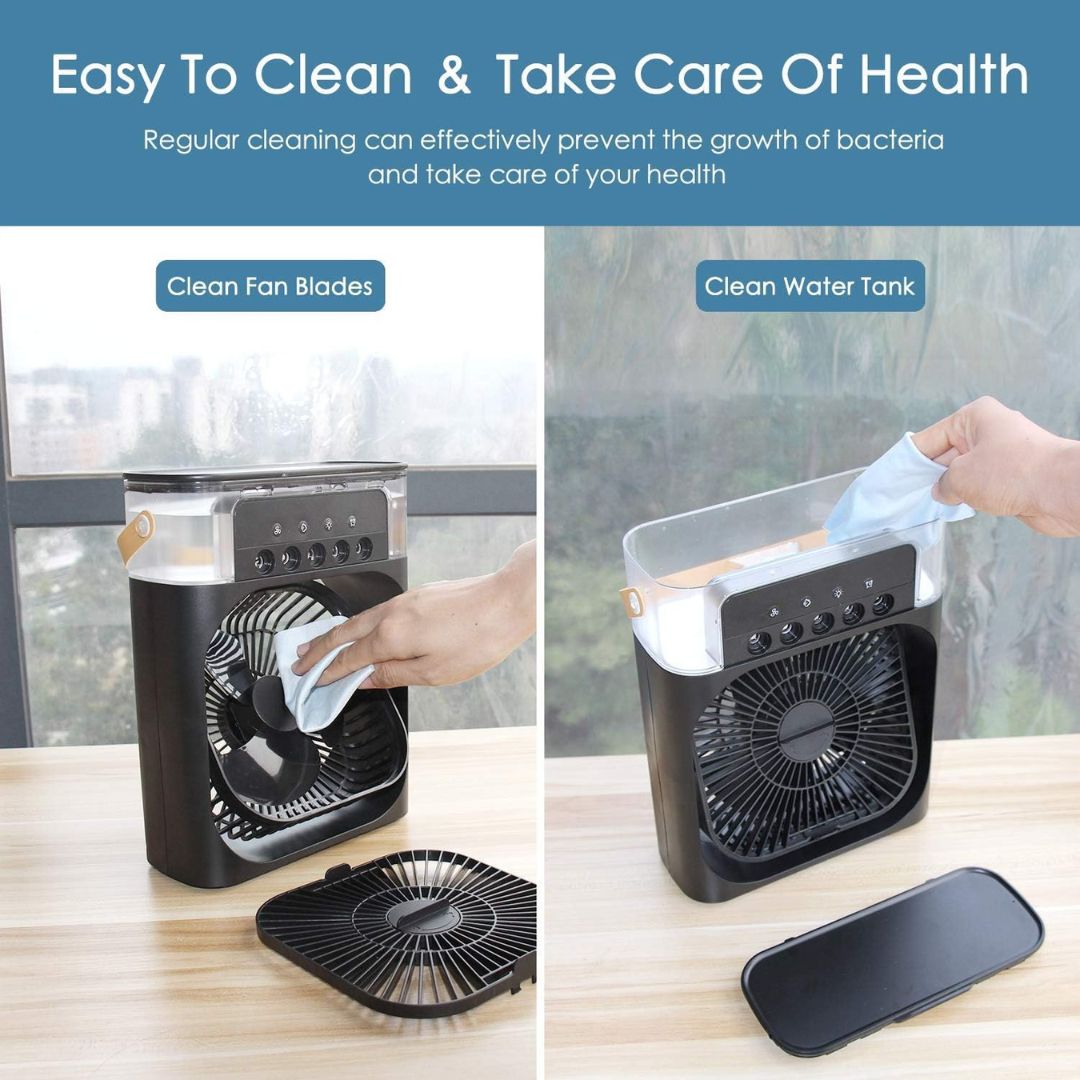 Refroidisseur d'air et humidificateur 3-en-1 en fonctionnement