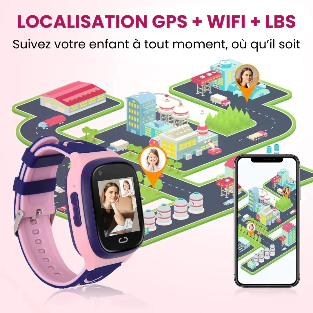Montre GPS Connectée 4G Pour Enfant