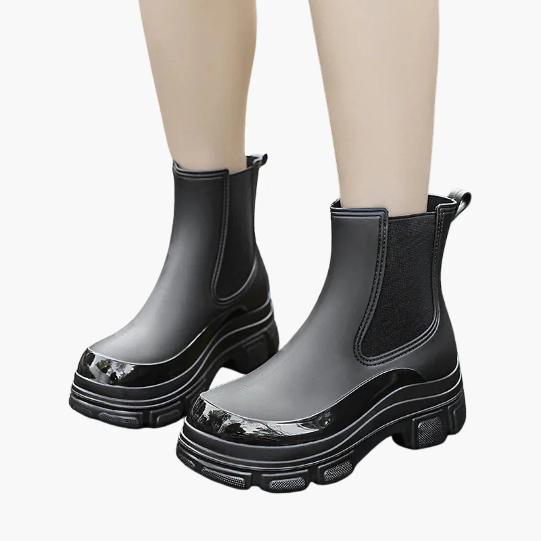 Bottines Chelsea pour femme avec empiècements élastiques et semelle structurée