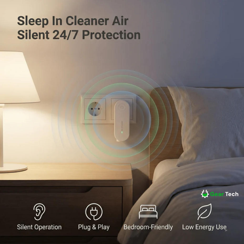 Mini purificateur d’air anti-acariens | Idéal pour allergies et maison