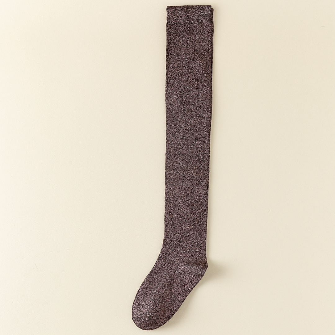 Chaussettes Hautes à Paillettes Brillantes Femme – Mode & Élégance au Quotidien