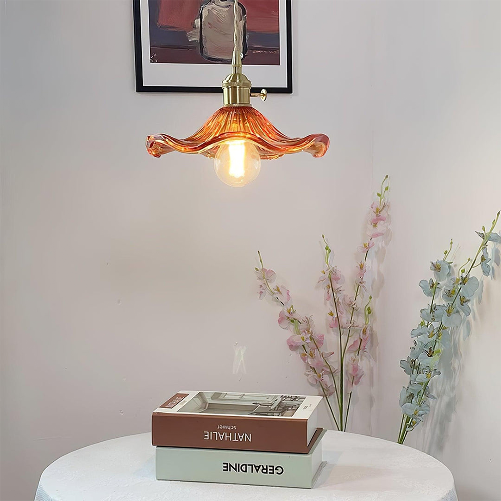 Lampe à suspension en verre Bloem LED Design Pendellamp Wit Woonkamer Slaapkamer Eetkamer Sfeerverlichting | Sansotis