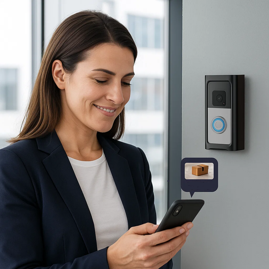 LuxGuard | Sonnette vidéo sans fil avec batterie pour une sécurité optimale