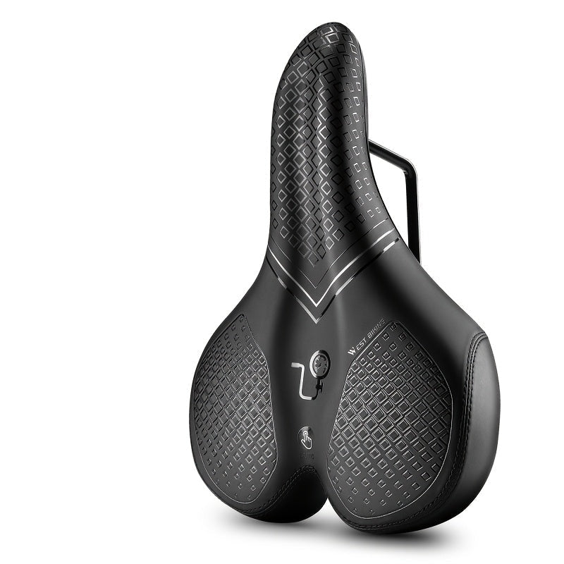 Selle de vélo gonflable avec coussin d'air pour le confort lors de longues sorties