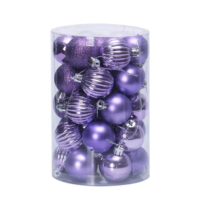 Ensemble de 34 boules de Noël 4 cm Décorations de Noël