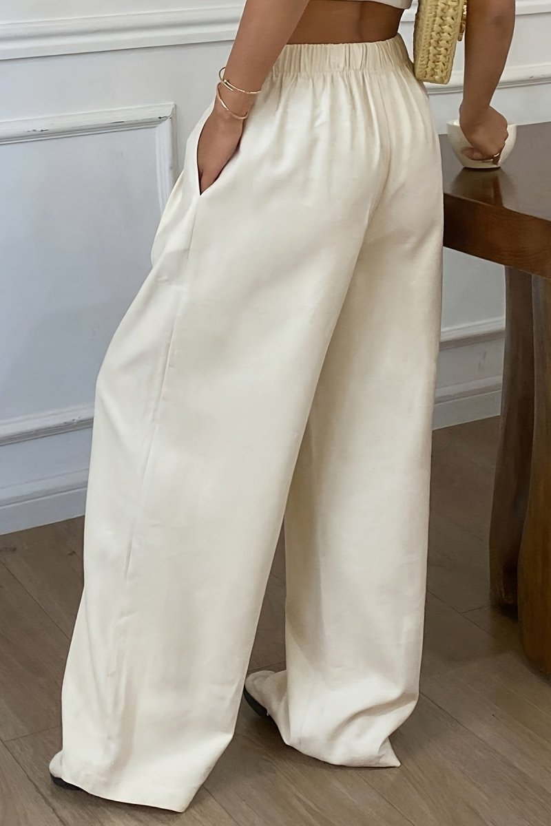 CAVENZA – Pantalon ample en lin pour les loisirs